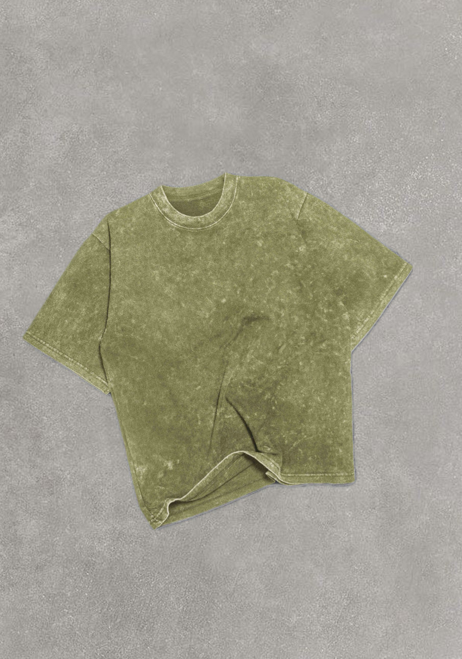 Olive Royale Acid Washed Relaxed Fit T-shirt